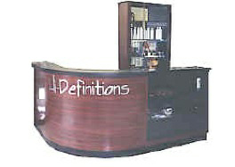 Reception desk "HD" with showcase 