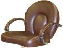 Bugatti waiting chair with chromed round base